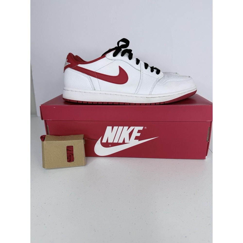 Nike Air Jordan 1 Retro Low White University Red Shoes CZ0790-161 Men's Size 11